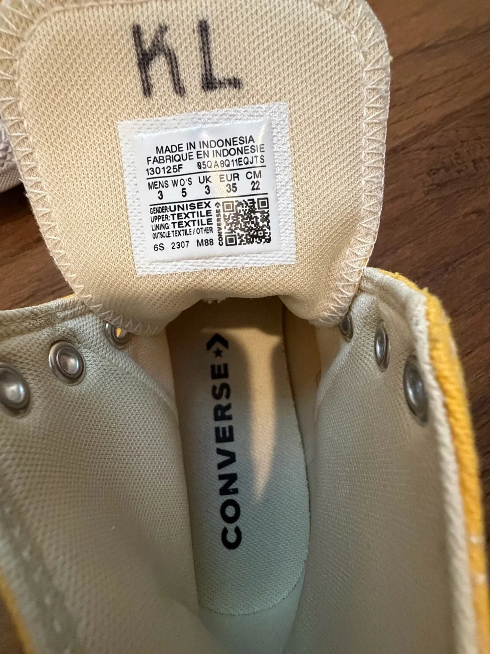 Converse Kids Yellow High Top Sneakers with White Accents